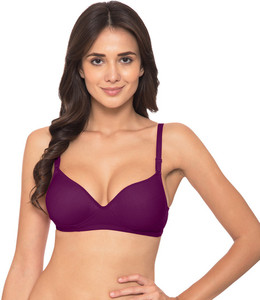 KOMLI by Komli Komli Magenta Heavy Padded Full Coverage Wirefree Bra Women T-Shirt Heavily Padded Bra