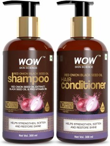 WOW SKIN SCIENCE Red Onion Black Seed Oil Shampoo+Conditioner