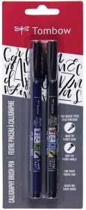 Tombow Tombow Fudenosuke Brush Pen 2 Pens Set Calligraphy