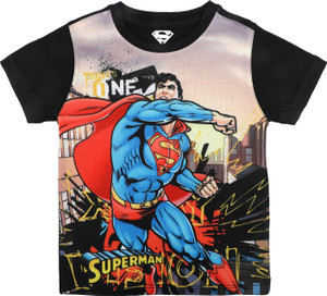 Superman Boys Typography, Printed Polycotton Regular T Shirt