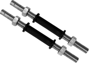 GRIFFIN 2 pcs DUMBBELL ROD Multi-training Bar (Silver) Steel Nuts Weight Lifting Bar