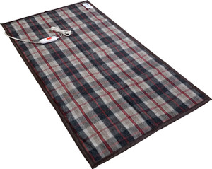 warmzzz Checkered Single Electric Blanket for Heavy Winter