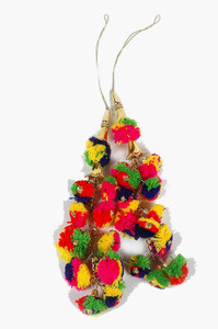 Bhavya Sale Fabric Handmade Ethnic Hanging Latkan Brooch