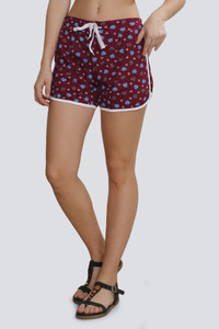 SWEEKASH Printed Women Maroon Dolphin Shorts