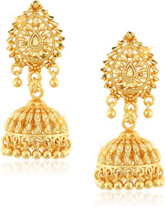 विघ्नहरता Traditional 1gm Gold Plated Jhumka अलॉय Jhumki Earring