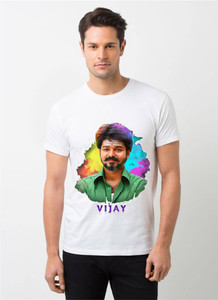 hamsa print world Printed Men Round Neck White T-Shirt