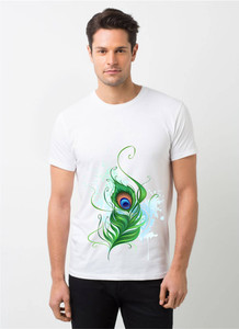 HamsaMART Printed Men Round Neck White T-Shirt