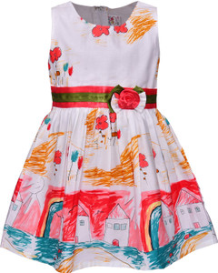 Wishkaro Girls Midi/Knee Length Casual Dress