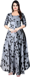 SILVER ORGANISATION Anarkali Gown