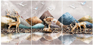 RANGOLI 3D MDF 1253 Digital Reprint 18 inch x 38 inch Painting