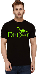 Aseria Typography Men Round Neck Black T-Shirt