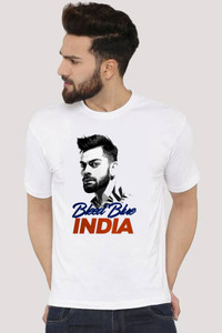 Tee Gallery Printed Men Round Neck White T-Shirt