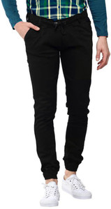 Masterly Weft Jogger Fit Men Black Jeans