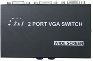 techut  TV-out Cable 2 PORT VGA SWITCH to Connect Two CPU to One Display