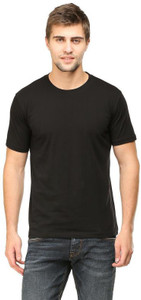 RSO Outfits Self Design, Solid Men Round Neck Black T-Shirt