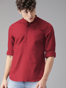 ELEPANTS Men Solid Straight Kurta