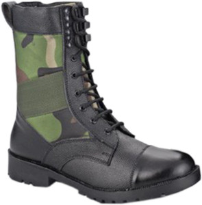 Para Commando Men Black Genuine Leather army long DMS Boot Hiking & Trekking Shoes For Men