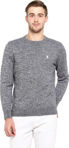 RED TAPE Self Design Crew Neck Casual Men Grey Sweater