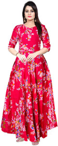 SILVER ORGANISATION Anarkali Gown