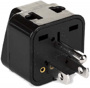 OREI India to USA, Japan, Philippines Type B Travel Adapter Plug - 2 in 1 Worldwide Adaptor