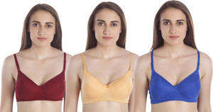 MIESTILO Seamless Molded Women Full Coverage Lightly Padded Bra
