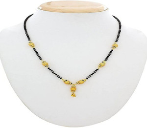 SONI Soni imitation jewellery gold plated short fashion mangalsutra for women Metal Mangalsutra