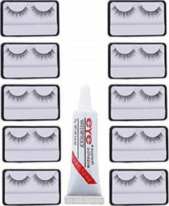 Miss Hot false eyelashes 10 pcs and 1 pcs eyelash glue