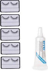Miss Hot False eyelashes 5 pcs and 1 pcs eyelash glue (Eye combo)
