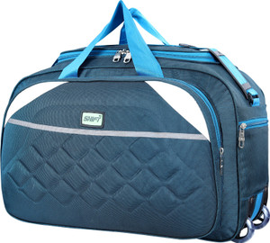 SHIFT Waterproof Polyester Lightweight 35 L Luggage Travel Duffel Bag for Men & Women-Blue Duffel With Wheels (Strolley)