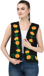 SAAKAA Sleeveless Embroidered Women Jacket