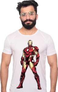 NITYANAND CREATIONS Graphic Print Men Round Neck White T-Shirt