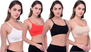 CHILEELIFE by ChileeLife 6 Back Straps JustHere Women Cage Bra Lightly Padded Bra
