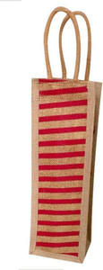 A&A Jute Eco-Friendly Water Bottle Wine Bottle Carry Bag 1.5 Liter Capacity