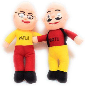 V Golly Jolly Nx Motu Patlu Cartoon Character Plush Soft Stuffed Toy  - 30 cm