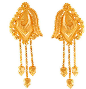 PC Chandra Jewellers 22kt स्टड ईयररिंग