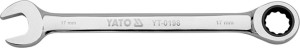 YATO YT-0198 Double Sided Chromed Finish 72 Teeth Ratchet with AS-Drive and Material CrV 6140 17 mm Double Sided Rachet Wrench
