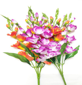artificial hub Gladiolus Bouquet Bunch Multicolor, Purple Orchids Artificial Flower