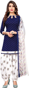 Samah Cotton Blend Printed Salwar Suit Material