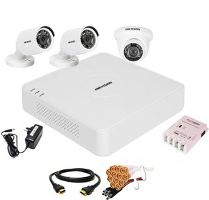 HIKVISION 4 Channal HD DVR 1080p 1Pcs,Outdoor Camera 2Pcs,Indoor Camera 1Pcs,combo set Security Camera