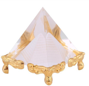 Astrodidi Feng Shui Crystal Pyramid For Positive Energy, Vastu Correction, Good Luck & Prosperity Decorative Showpiece  -  5 cm