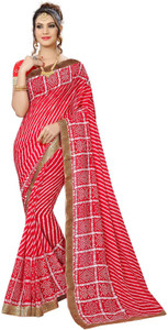 Kanooda Prints Printed Bandhani Georgette Saree