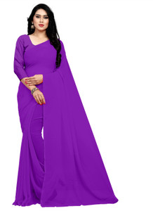 Sidhidata Solid/Plain Bollywood Georgette Saree