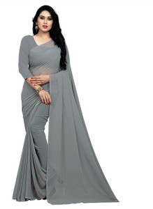 Sidhidata Solid/Plain Daily Wear Georgette Saree