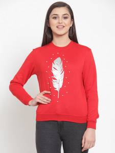 KASSUALLY Full Sleeve Embellished Women Sweatshirt