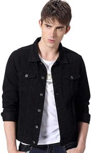 jeans jacket for men black colour