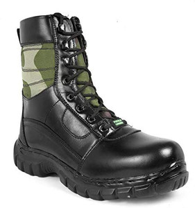 Para Commando Genuine Leather Army Print Long Military Combat Boots Boots For Men
