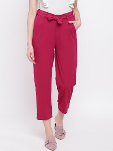 MAYRA Regular Fit Women Red Trousers