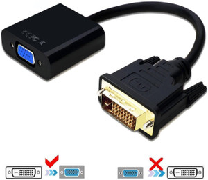 LipiWorld  TV-out Cable DVI-D TO VGA ACTIVE CONVERTOR ADAPTER( DVI-D MALE 24+1 PIN TO VGA FEMALE 15 PIN ) - Suitable for connecting latest graphic cards with dvi d out put to VGA display / projectors