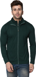 Moordale Solid Men Polo Neck Dark Green T-Shirt