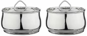 PRV Stainless Steel Tango pot (Pack of 2)400 ML Pot 14 cm diameter 0.35 L capacity with Lid